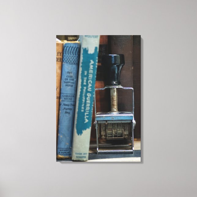 Library Date Stamp Canvas Print (Front)