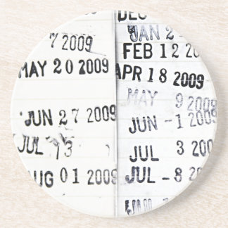 Library Date Stamp Coaster