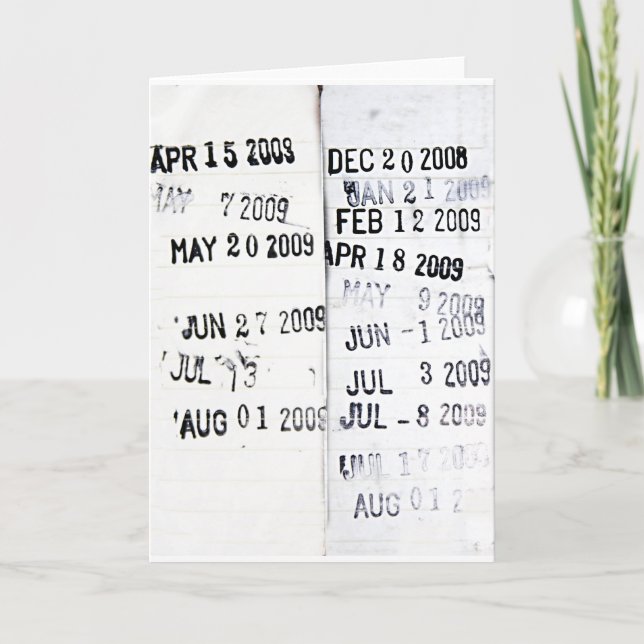 Library Date Stamp Greeting Cards (Front)