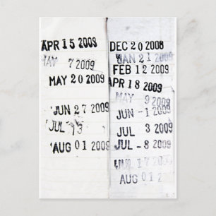 Library Date Stamp Postcard
