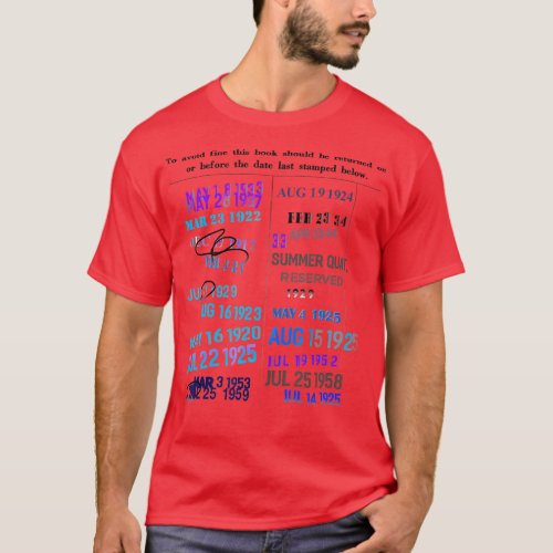 Library Date Stamp Shirt Librarian Shirt Library B