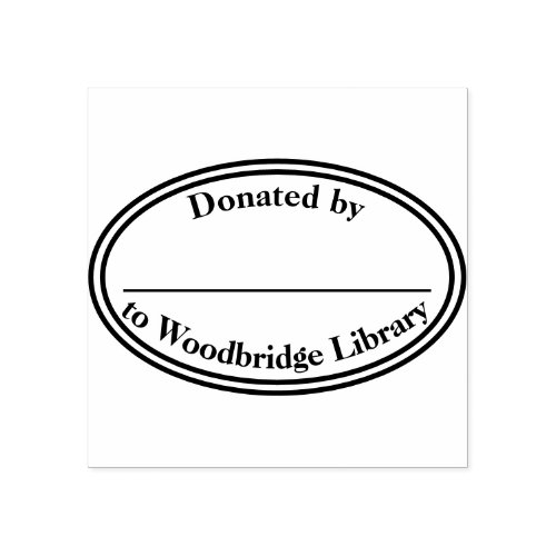 Library donation bookplate stamp