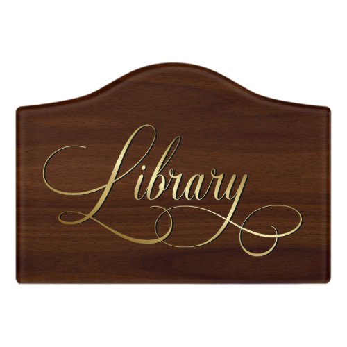 Library Door Sign