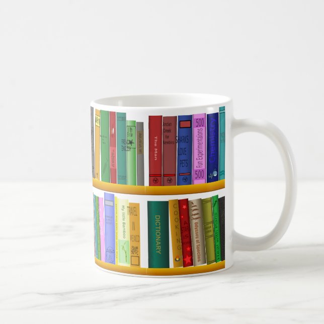 Library for genius. Books for clever students Coffee Mug (Right)