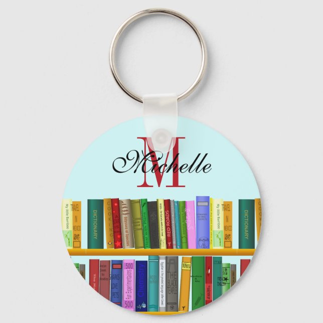 Library for genius. Books for clever students Keychain (Front)