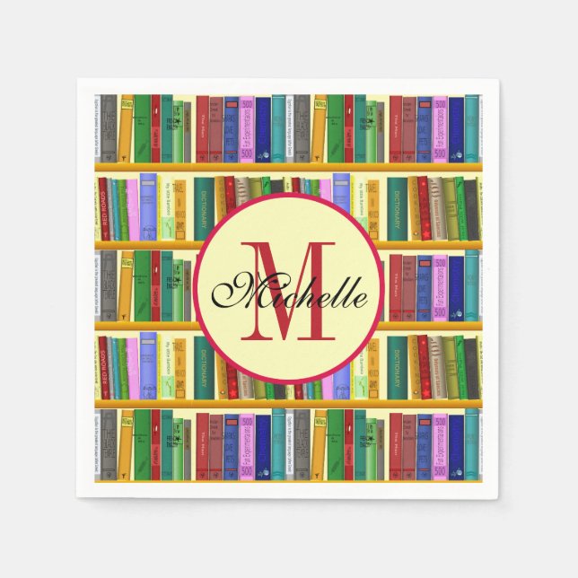 Library for genius. Books for clever students Napkins (Front)