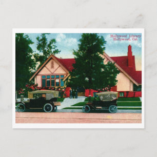 Library, Hollywood, CA Vintage Postcard