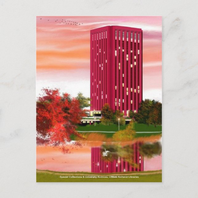 Library in Fall by Tam Nguyen Postcard (Front)