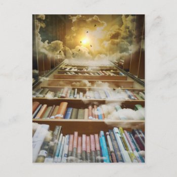 Library In The Sky Postcard by LovelyDesigns4U at Zazzle