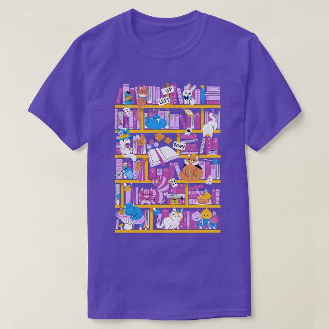 Library in Wonderland T-Shirt (Design Front)