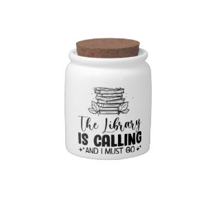 Library Is Calling  Candy Jar