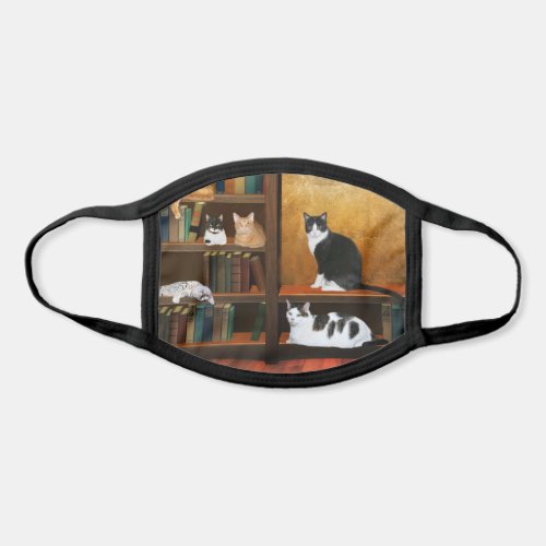 Library kitty cats face mask