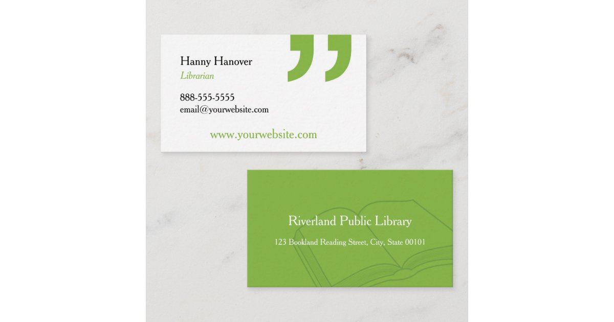 Library Librarian Book Publishing Business Card | Zazzle