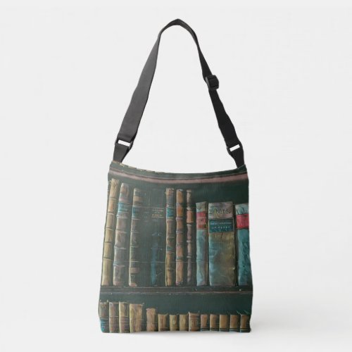 Library lover artwork crossbody bag