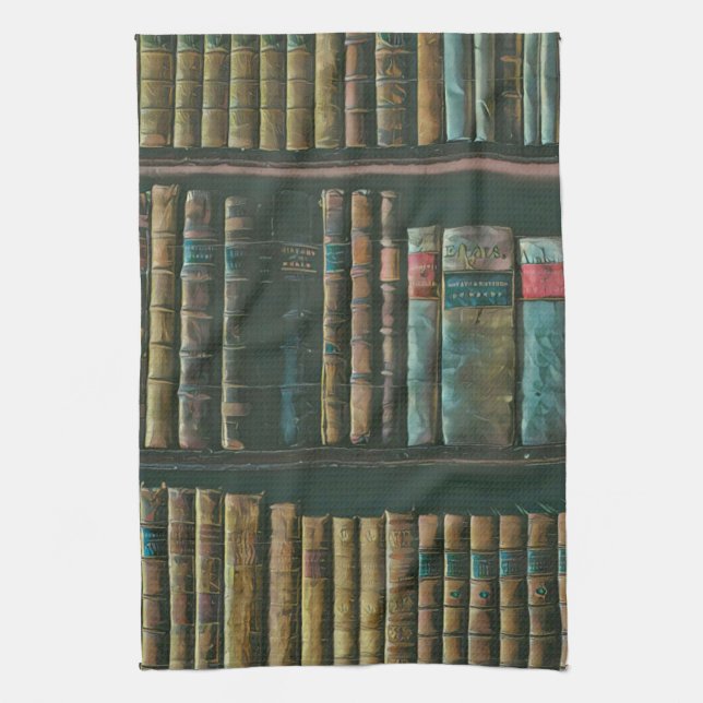Library lover artwork kitchen towel (Vertical)
