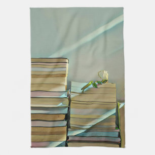 Library lover artwork kitchen towel