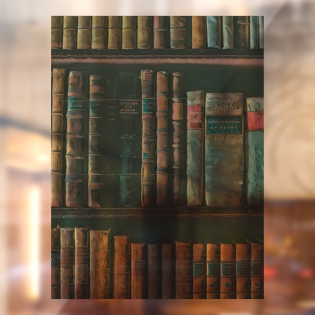 Library lover artwork window cling (Sheet 2)