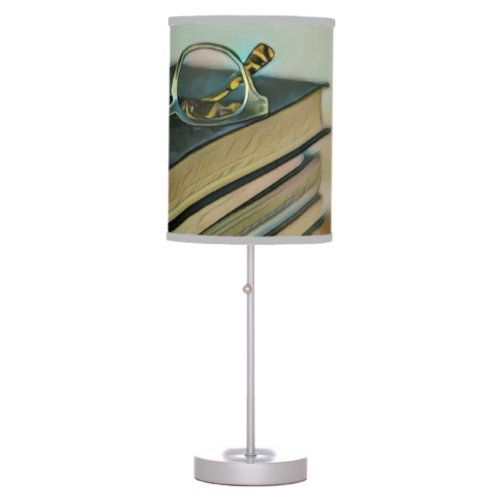 Library lover gift table lamp