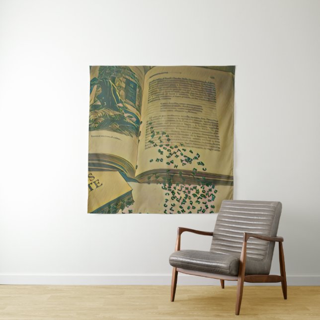 Library lover gift tapestry (In Situ)