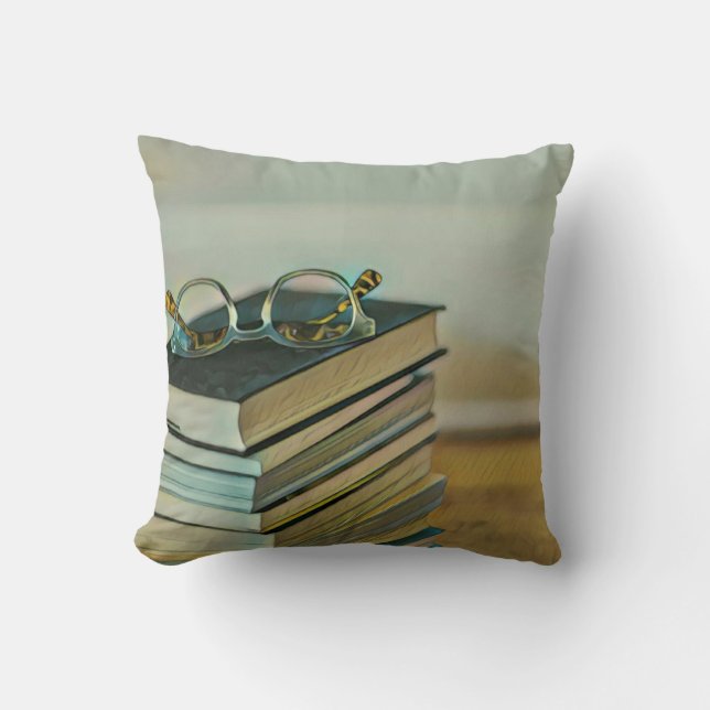 Library lover gift throw pillow (Front)