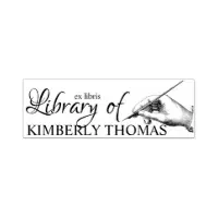 Custom Library Book Stamp - Ex Libris - Bookplate