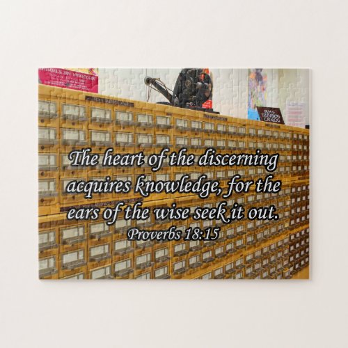 Library of Congress Catalog with Scripture Jigsaw Puzzle