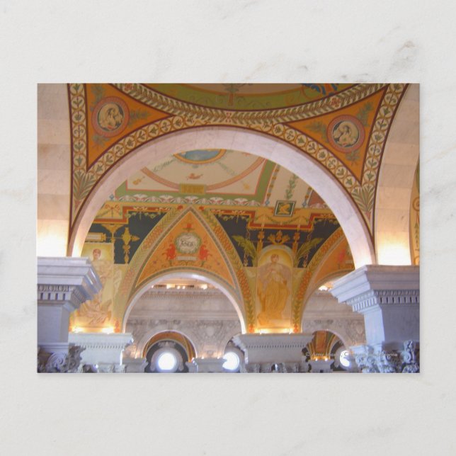 Library of Congress Ceiling Postcard (Front)