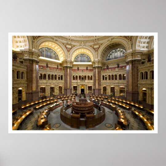 Library Of Congress Reading Room Washington Dc Poster