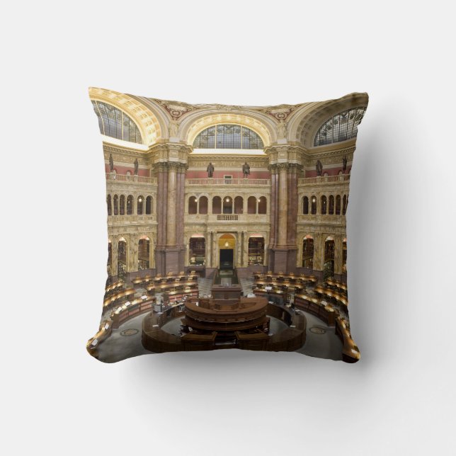 Library of Congress Throw Pillow (Front)