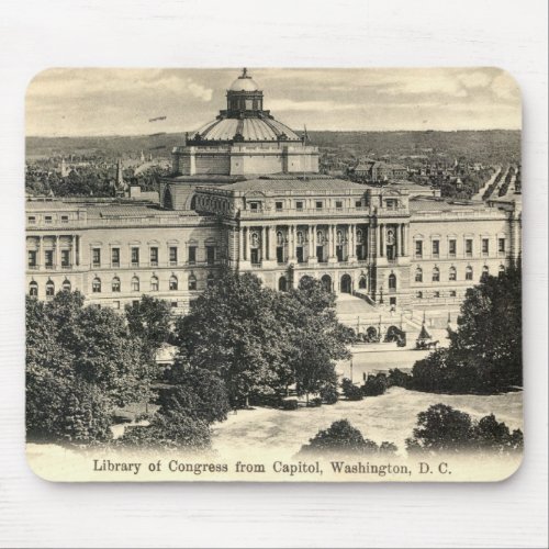 Library of Congress Washington DC 1912 Vintage Mouse Pad