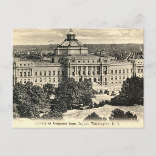 Library of Congress Washington DC 1912 Vintage Postcard
