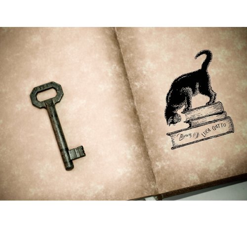 Library Of Gatto Cat Book Ownership Ink Stamp