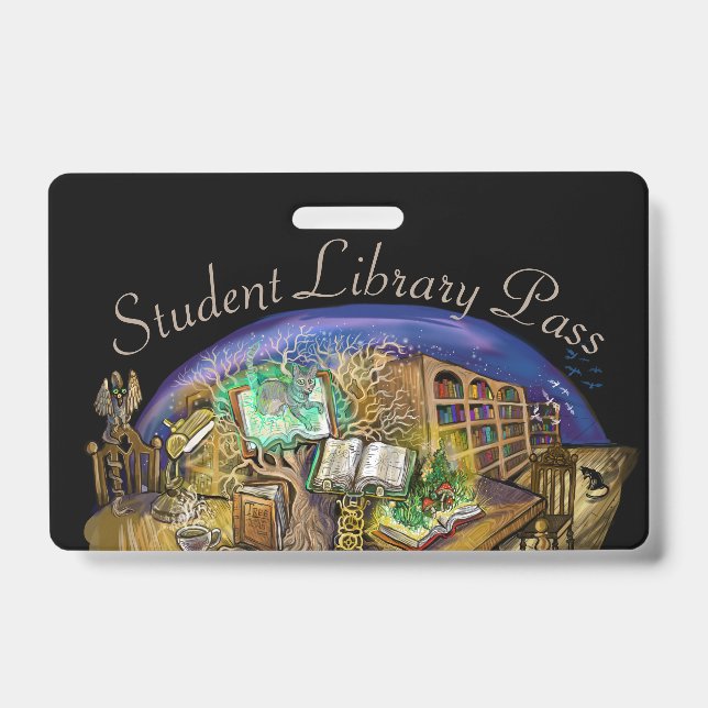 Library of Living Dreams Student Pass Badge (Front)