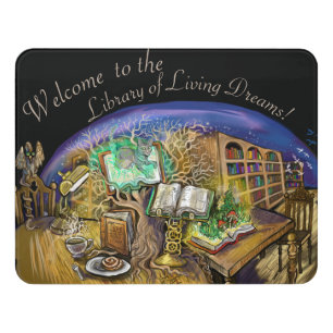 Library of Living Dreams Welcome Door Sign