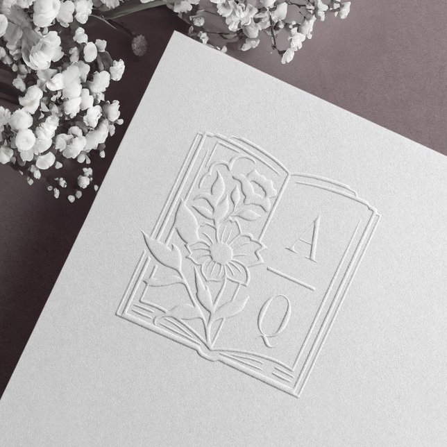 Library of Monogram Personalized Floral Book  Embosser (Library of Monogram Personalized Floral Book Embosser)