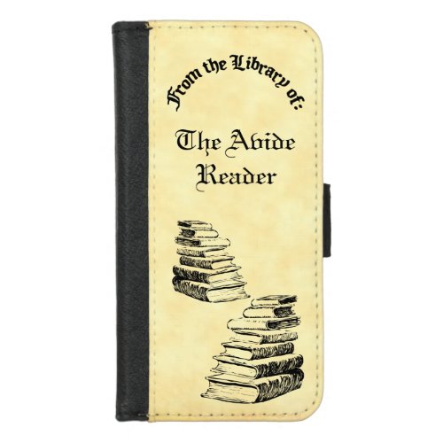 Library Of Old Books Custom iPhone Wallet Case