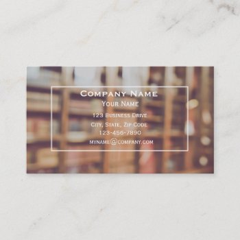Library Or Bookstore Business Card by bbourdages at Zazzle