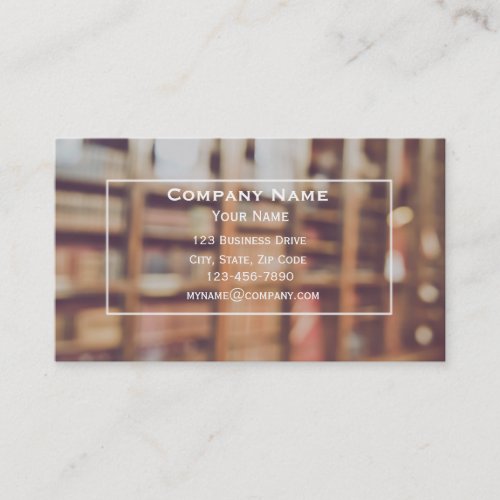 Library or Bookstore Business Card