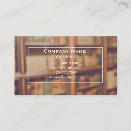 Library or Bookstore Business Card