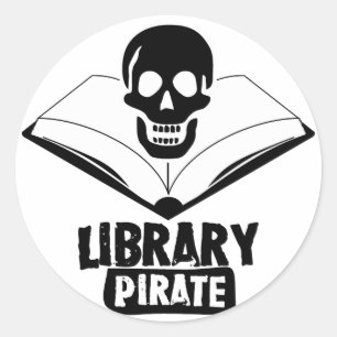 Library Pirate Classic Round Sticker