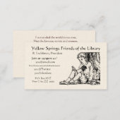 Library Poem Quote Regular Business Card (Front/Back)