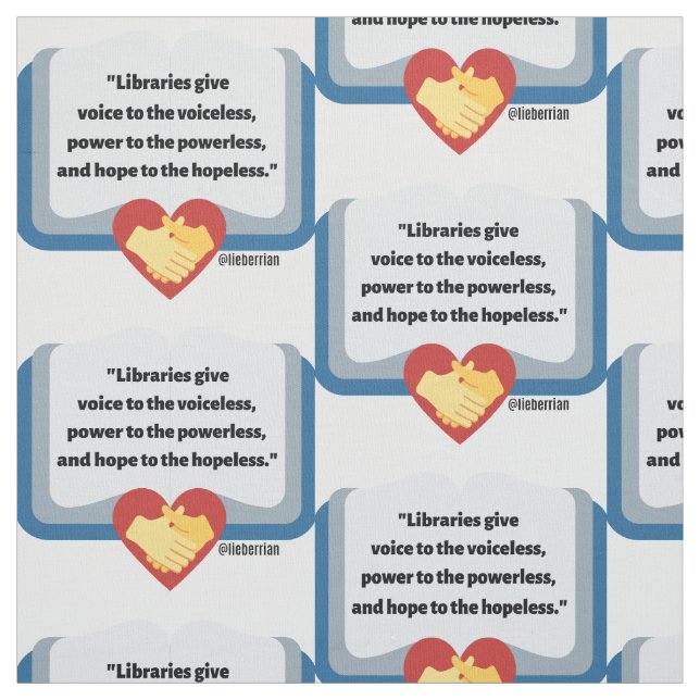 LIBRARY QUOTE FABRIC (Swatch)