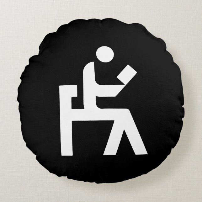 Library Reading Room Round Pillow (Front)