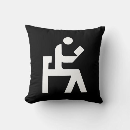Library Reading Room Throw Pillow