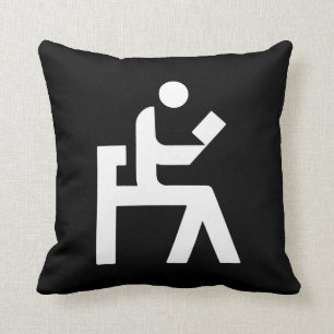 Library Reading Room Throw Pillow