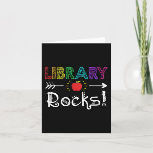 Library Rocks Teacher Student Fun Back To School G Card