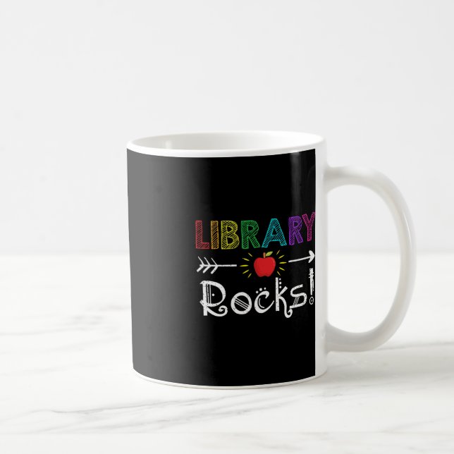 Library Rocks Teacher Student Fun Back To School G Coffee Mug (Right)