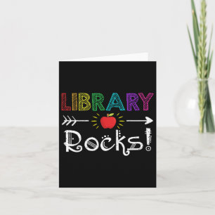 Library Rocks Teacher Student Fun Ck To School Gif Card