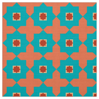 Library Room Moroccan Tiles Fabric