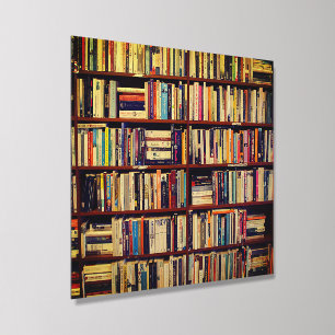 Library Shelves Acrylic Photo Tile